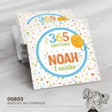 Adesivo Quadrado 365 Sorrisos - 00802