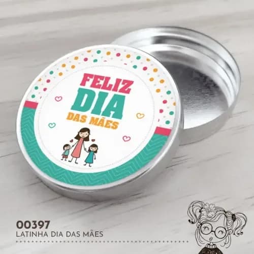 Latinha Adesivada Dia das Mães - 00397