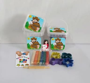 Kit Massinha no Baldinho Personalizado Fazendinha