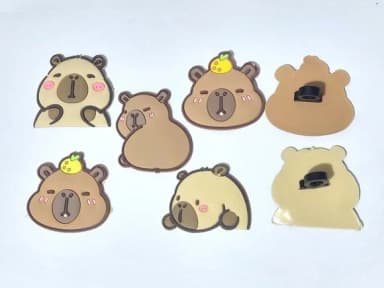 Ponteira P/lápis Capivara Emborrachado Pacote com 5 Unidades