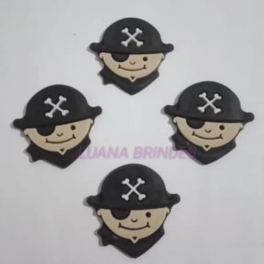Aplique Emborrachado de Pirata- pct c/10 unidades