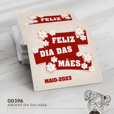 Adesivo Quadrado Dia das Mães - 00396
