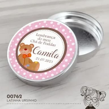 Latinha Adesivada Ursinho - 00762