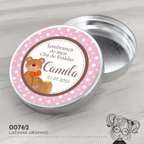 Latinha Adesivada Ursinho - 00762
