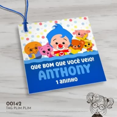 Tag Quadrada Plim Plim - 00142