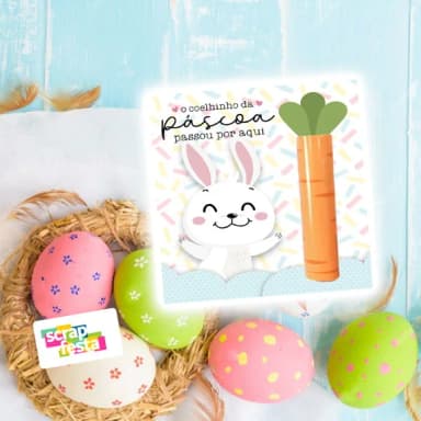 Card e Chocolate Baton Personalizado Festa Páscoa
