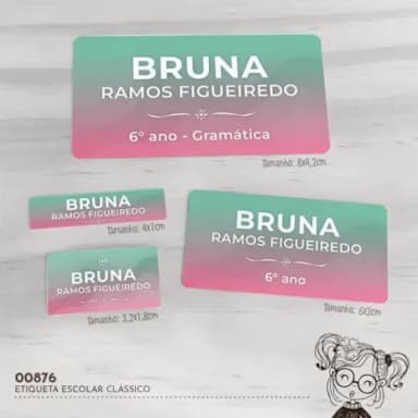 Etiqueta Escolar Clássico - 00876