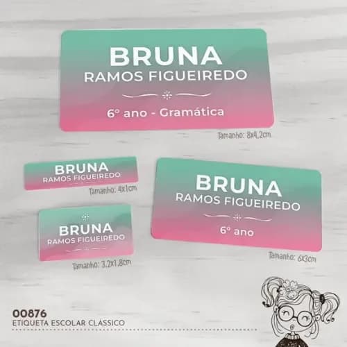 Etiqueta Escolar Clássico - 00876