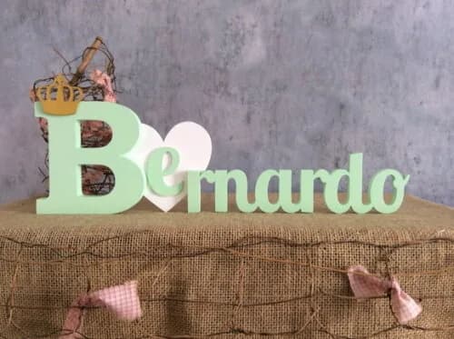 Letras Decorativas com Coroa e Coração