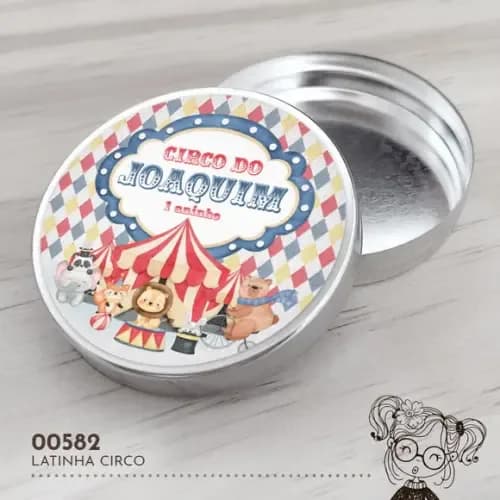 Latinha Adesivada Circo - 00582