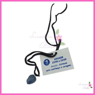 Cordão do Signo Virgem com Pedra - 1 unidade