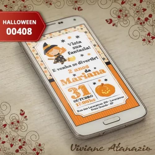 Convite Digital Halloween - 00408