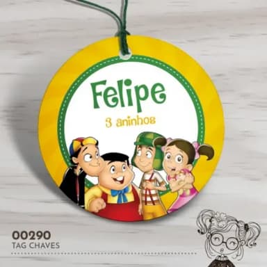 Tag Redonda Turma do Chaves - 00290