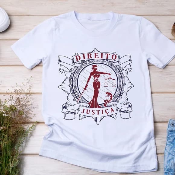 Camiseta Direito e Justiça - Estilo e Profissão