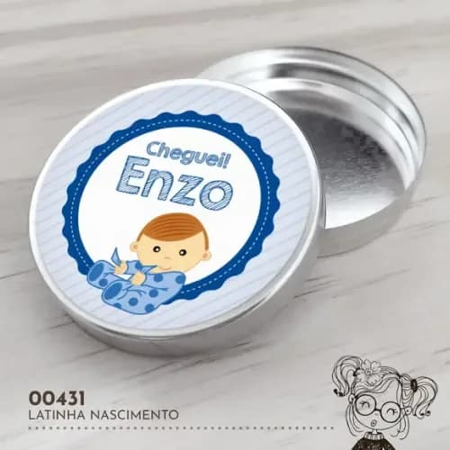 Latinha Adesivada Nascimento - 00431