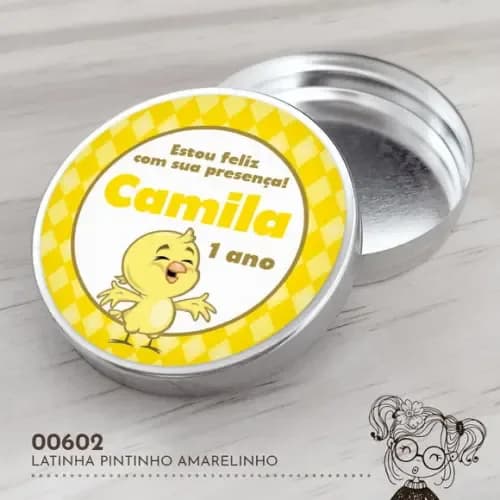 Latinha Adesivada Pintinho Amarelinho - 00602