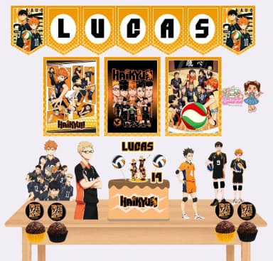 Kit Festa Só Um Bolinho HAIKYUU - Decoração de Festa