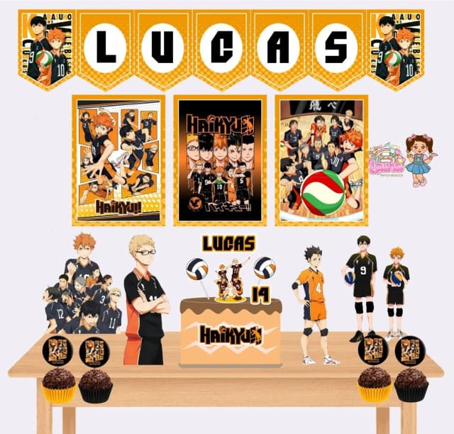 Kit Festa Só Um Bolinho HAIKYUU - Decoração de Festa