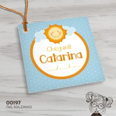 Tag Quadrada Solzinho - 00197