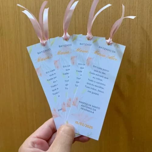 Lembrancinha Marcador de Páginas Batizado