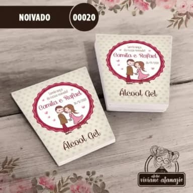 Adesivo Bisnaga Álcool Gel Noivado - 00020