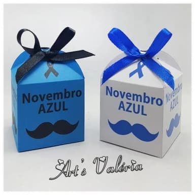 Caixinha Novembro Azul - 5cm