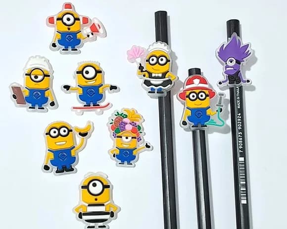 Lápis C/ponteira Minions Florescente Pacote com 6 Unidades