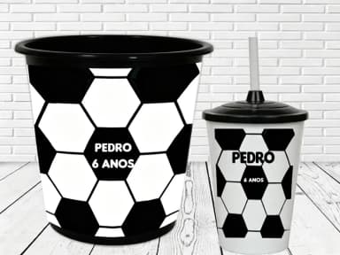 Kit Balde e Copo Twister personalizado Futebol