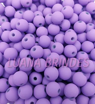 Bola Emborrachada Lilás 10mm Pct 50 Unidades