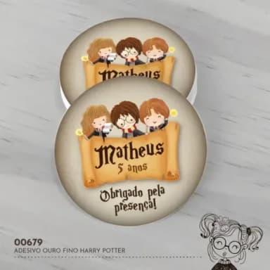 Adesivo Água Ouro Fino Harry Potter - 00679