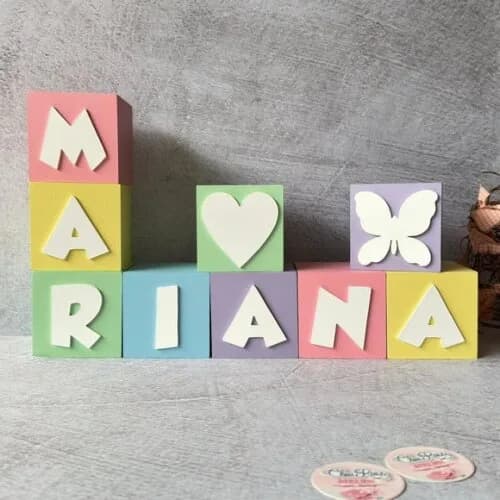 Cubos 8x8cm Decoração Bebê