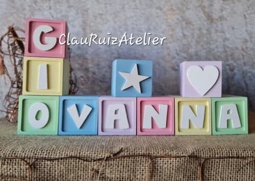CANDY COLORS - Cubos 6x6cm ESTRELA CORAÇÃO