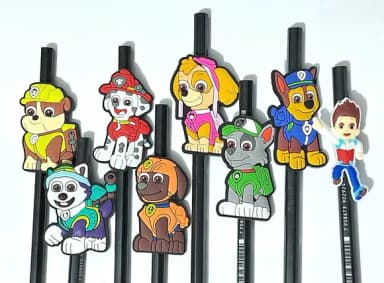 Lápis C/ponteira Patrulha Canina 5cm Pacotes com 8 Unidades