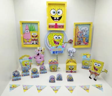Kit 30 Lembrancinhas Bob Esponja