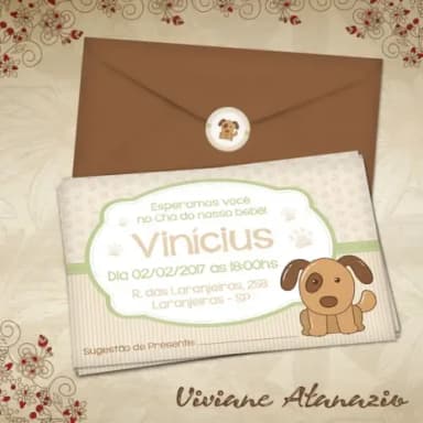 Convite Cachorrinho - 00399