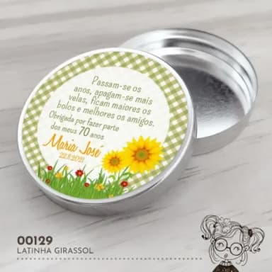 Latinha Adesivada Girassol - 00129