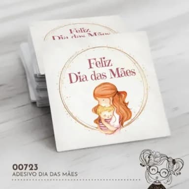 Adesivo Quadrado Dia das Mães - 00723