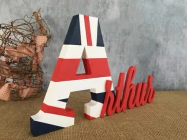INGLATERRA Nomes de MDF -Personalizado TCC