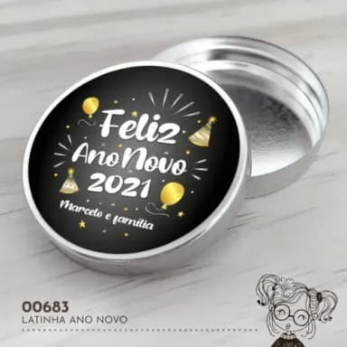Latinha Adesivada Ano Novo - 00683