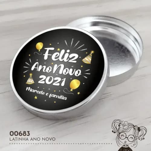 Latinha Adesivada Ano Novo - 00683