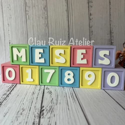 Cubos Mesversário 6x6cm Ts - Bebês
