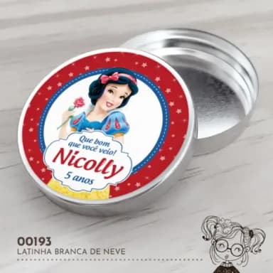 Latinha Adesivada Branca de Neve - 00193