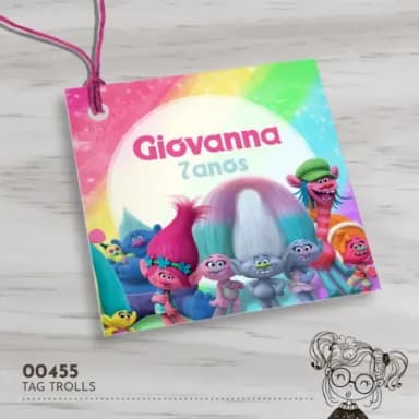 Tag Quadrada Trolls - 00455