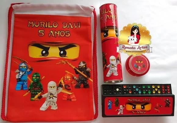 Kit Jogos na Mochila Ninjago