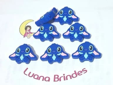Pingente Stitch com Furo Passante Pacote com 5 Unidades