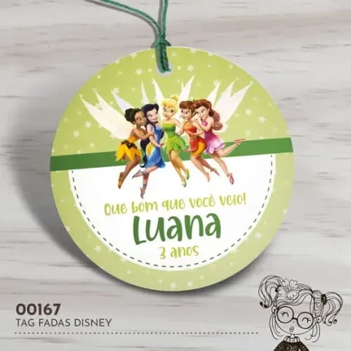 Tag Redonda Fadas Disney - 00167