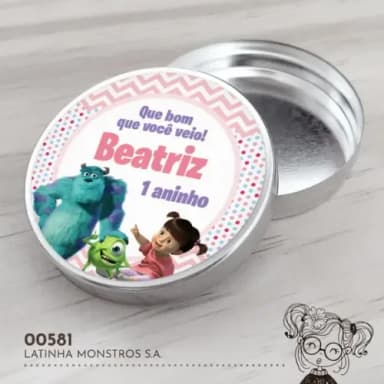 Latinha Adesivada Monstros S.a. - 00581