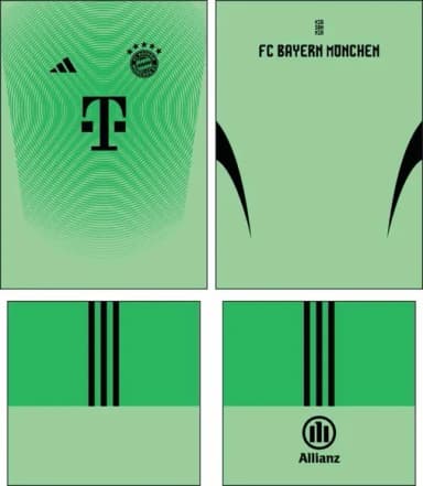 Arte Vetor Camisa Bayern München Goleiro 2025-2026