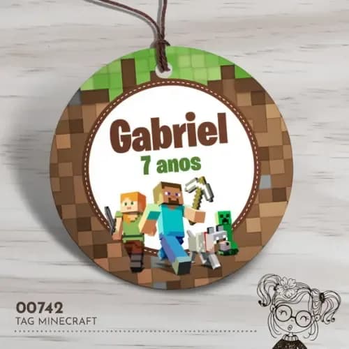 Tag Redonda Minecraft - 00742