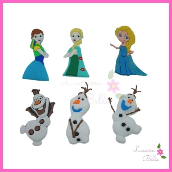 Aplique Frozen emborrachado - Pcts c/6 unds